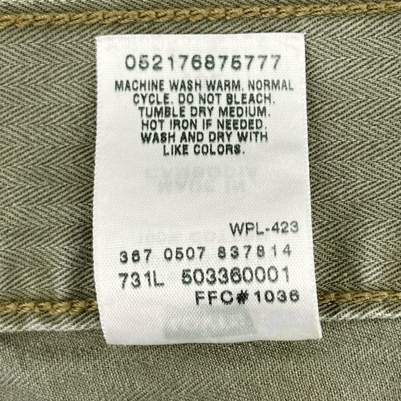 Women’s Levi’s Green Cotton Twill Pant 16 Long - Picture 8 of 8